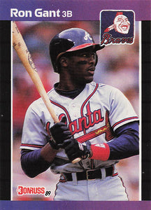 1989 Donruss Baseball Ron Gant #50d