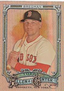 2025 Topps Allen & Ginter Baseball Silver Portrait Alex Bregman #174