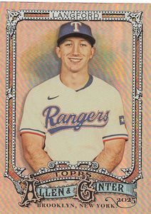 2025 Topps Allen & Ginter Baseball Silver Portrait Wyatt Langford #106