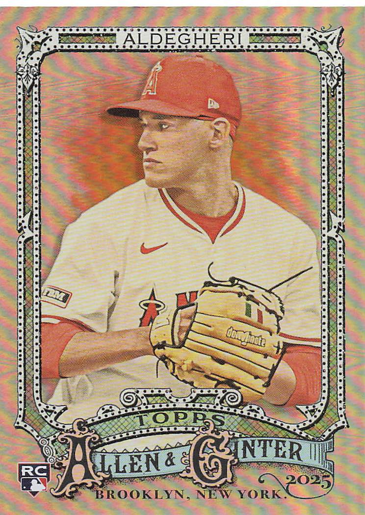 2025 Topps Allen & Ginter Baseball Silver Portrait Sam Aldegheri #240 Rookie