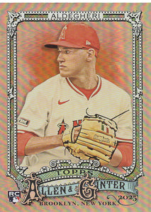 2025 Topps Allen & Ginter Baseball Silver Portrait Sam Aldegheri #240 Rookie