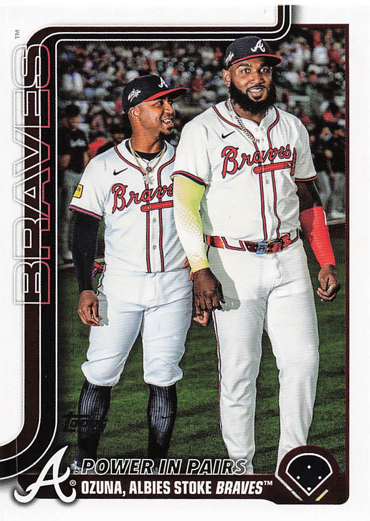 2025 Topps Update Baseball Power In Pairs (Marcell Ozuna / Ozzie Albies) #US229