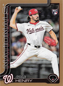 2025 Topps Update Baseball Gold 1015/2025 Cole Henry #US186 Rookie