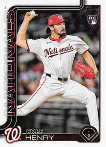2025 Topps Update Baseball Cole Henry #US186 Rookie