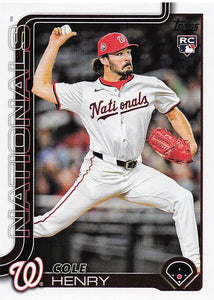 2025 Topps Update Baseball Cole Henry #US186 Rookie