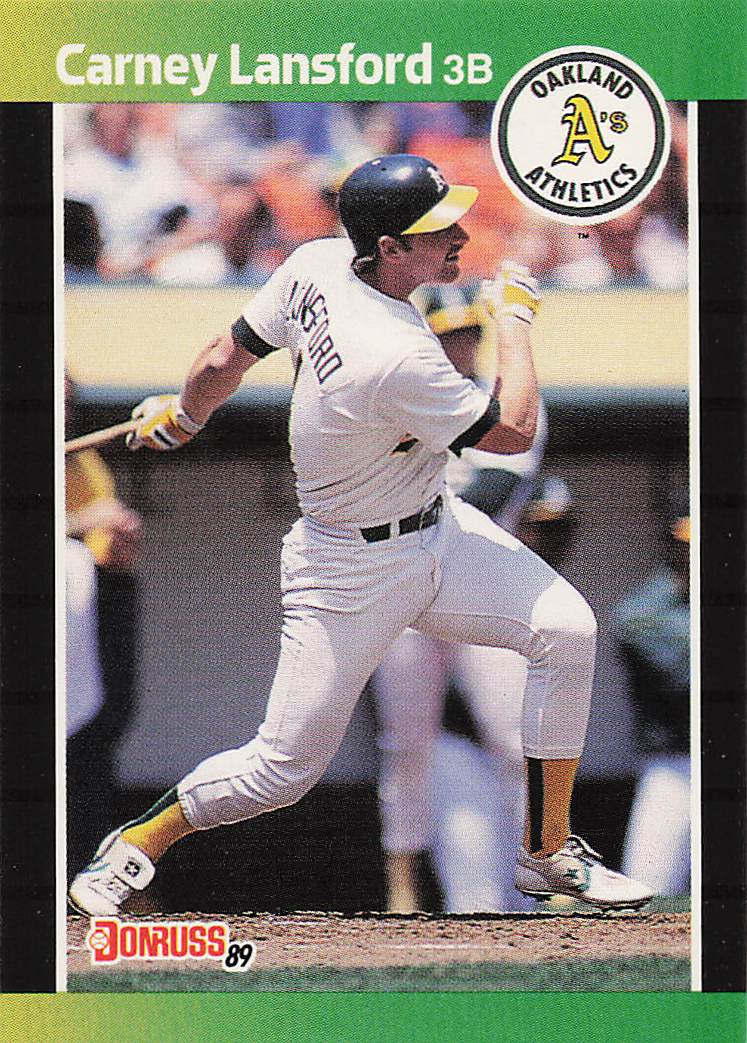1989 Donruss Baseball Carney Lansford #243d