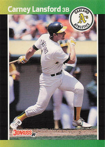 1989 Donruss Baseball Carney Lansford #243d