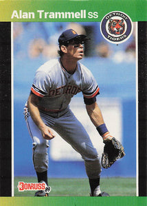 1989 Donruss Baseball Alan Trammell #180d