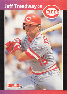 1989 Donruss Baseball Jeff Treadway #351d