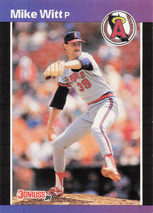 1989 Donruss Baseball Mike Witt #372c