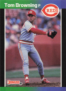 1989 Donruss Baseball Tom Browning #71d