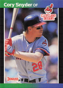 1989 Donruss Baseball Cory Snyder #191b