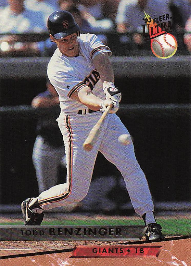 1993 Ultra Baseball Todd Benzinger #481