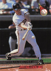 1993 Ultra Baseball Todd Benzinger #481