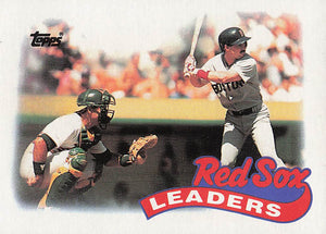 1989 Topps Baseball Red Sox Leaders #321
