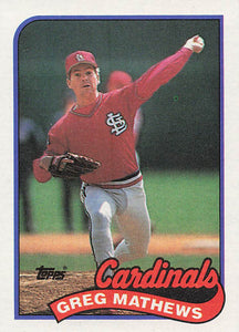 1989 Topps Baseball Greg Mathews #97