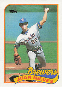 1989 Topps Baseball Juan Nieves #287
