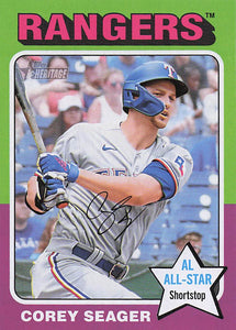 2024 Topps Heritage Baseball Corey Seager #400