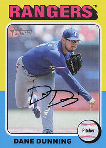 2024 Topps Heritage Baseball Dane Dunning #401