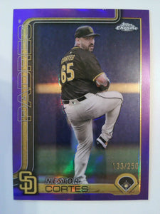 2025 Topps Chrome Update Purple Refractors 133/250 Nestor Cortes #USC130