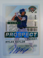 2024 Panini Prospect Edition Baseball Signatures Holo Myles Naylor #99