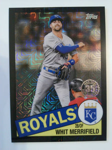 2020 Topps 1985 Topps Chrome Silver Pack Black 157/199 Whit Merrifield #85C-17