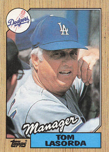 1987 Topps Baseball Tom Lasorda #493