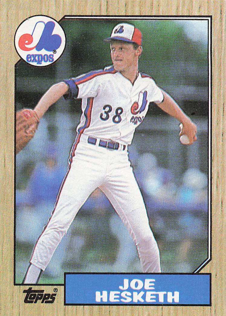 1987 Topps Baseball Joe Hesketh #189