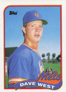 1989 Topps Baseball Dave West #787 Rookie