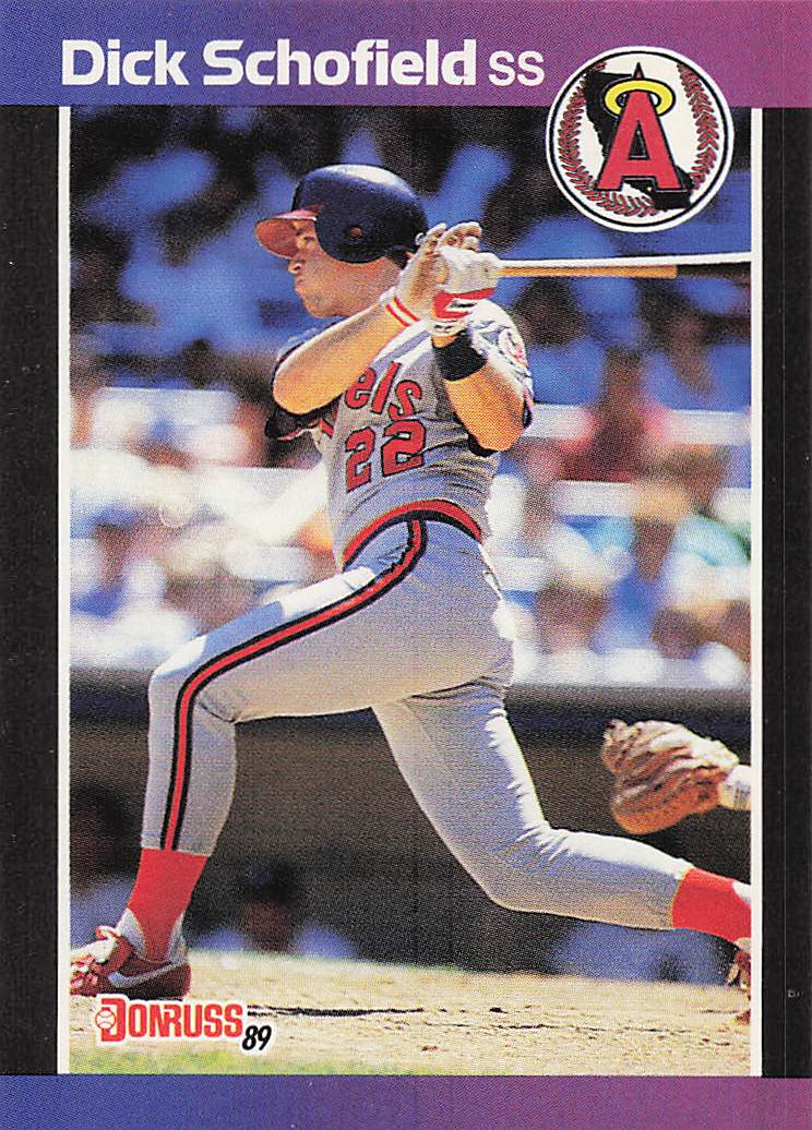 1989 Donruss Baseball Dick Schofield #108b