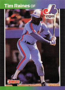1989 Donruss Baseball Tim Raines #97b