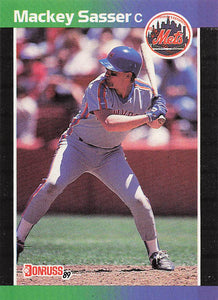 1989 Donruss Baseball Mackey Sasser #454d