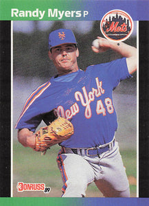 1989 Donruss Baseball Randy Myers #336c