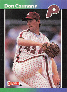1989 Donruss Baseball Don Carman #396b