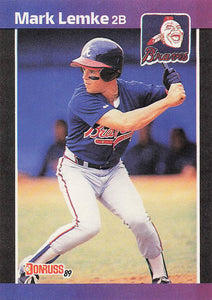 1989 Donruss Baseball Mark Lemke #523d Rookie