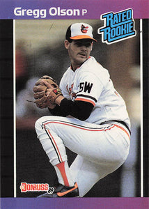 1989 Donruss Baseball Gregg Olson #46 Rookie