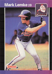 1989 Donruss Baseball Mark Lemke #523 Rookie