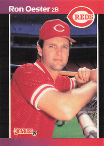 1989 Donruss Baseball Ron Oester #553b