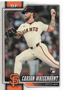 2026 Topps Baseball Carson Whisenhunt #184 Rookie