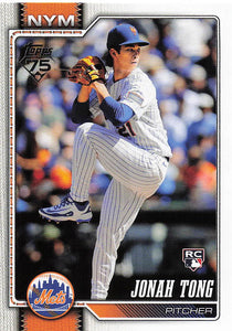 2026 Topps Baseball Jonah Tong #4 Rookie