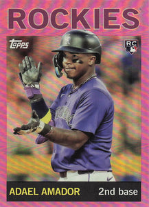 2025 Topps Archives Baseball Pink Foilboard Adael Amador #82 Rookie