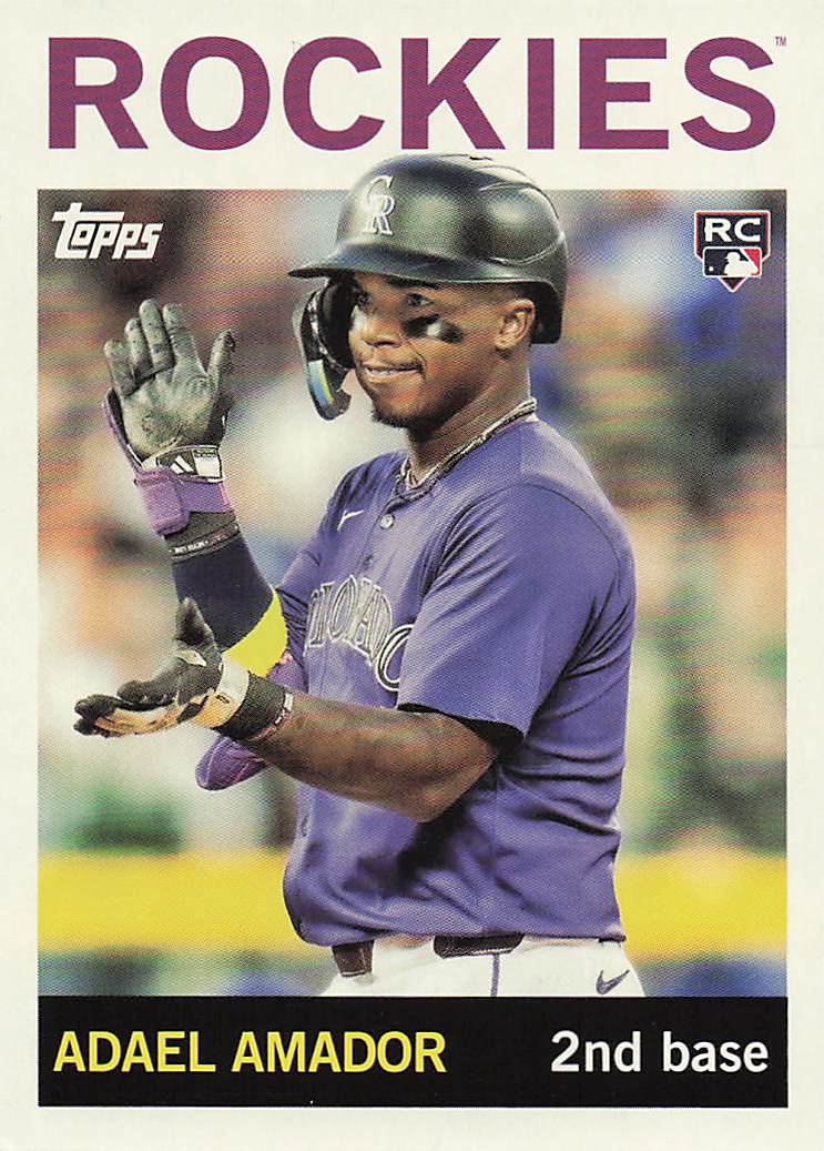 2025 Topps Heritage Baseball Adael Amador #61 Rookie