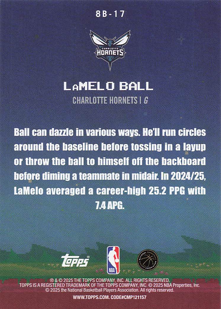 2025-26 Topps Basketball 8-Bit Ballers LaMelo Ball #8B-17