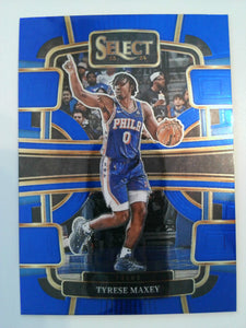 2023-24 Panini Select Basketball Blue (Retail Base) Tyrese Maxey #44
