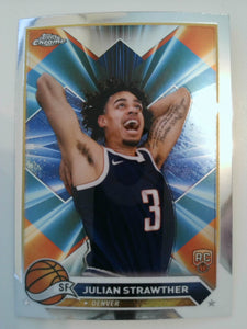 2023-24 Topps Chrome Basketball Julian Strawther #134 Rookie