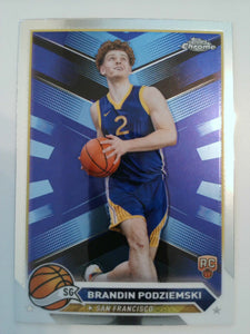 2023-24 Topps Chrome Basketball Brandin Podziemski #190 Rookie
