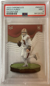 2022 Chronicles Football Magnitude Brock Purdy #MAG27 RC PSA 9