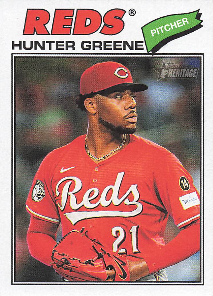 2026 Topps Heritage Baseball Hunter Greene #53