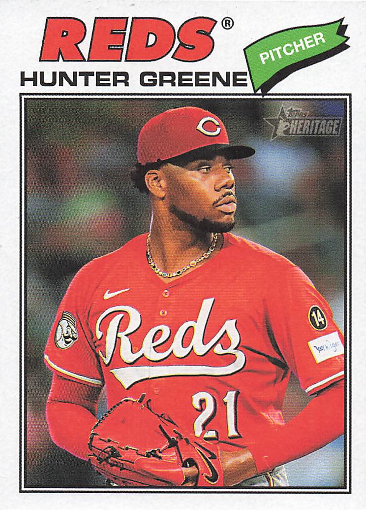 2026 Topps Heritage Baseball Hunter Greene #53