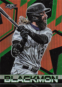 2021 Topps Fire Baseball Orange 172/299 Charlie Blackmon #85